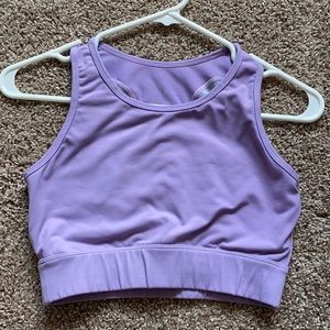 Purple NVGTN sports bra